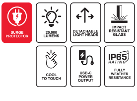 Elite LED Dual Head Tripod Work Light - L002686 work light Canada | SHOPRO Professional