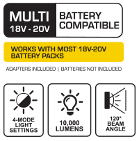 Cordless LED Tripod Work Light - L002924 work light Canada | SHOPRO Professional