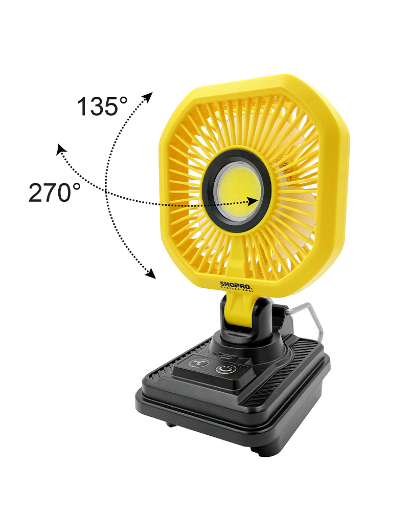 L002922F2 Dual-Function Battery Powered LED Work Light and Fan with Hook work light Canada | SHOPRO Professional